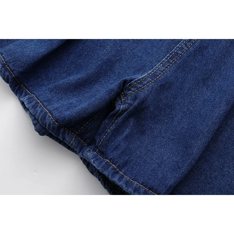 Plus Size XL-6XL Women's Solid Color Denim Shorts Casual Wide Leg Female Summer Shorts