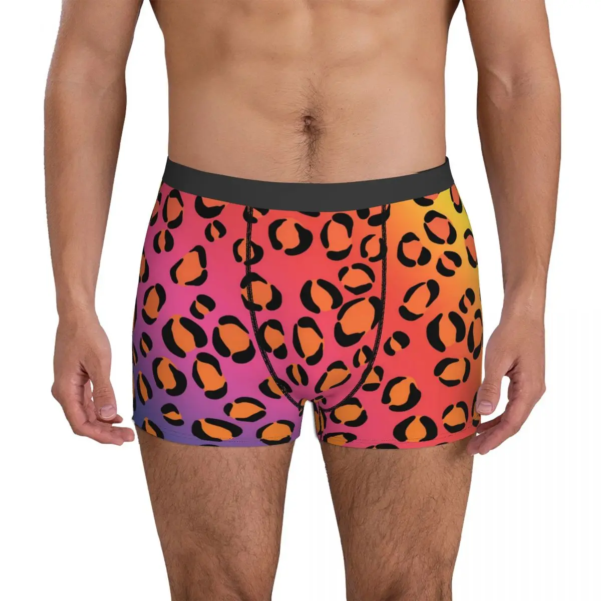 

Мужские трусы с леопардовым принтом, размеры до щиколотки