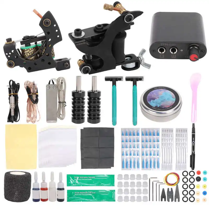 

Coil Tattoo Machine Kit Tattoo Kit Tattoo Transfer Paper Power Supply with Spatula for Tattoo Salon for Home