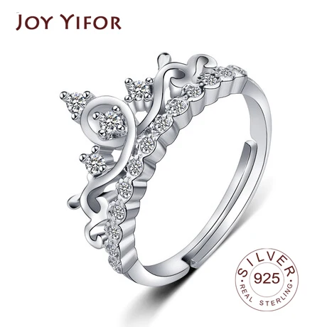 

Романтическое кольцо из серебра 925 пробы с цирконом в форме короны, ювелирные изделия из драгоценных камней для женщин, свадебные подарки, о...