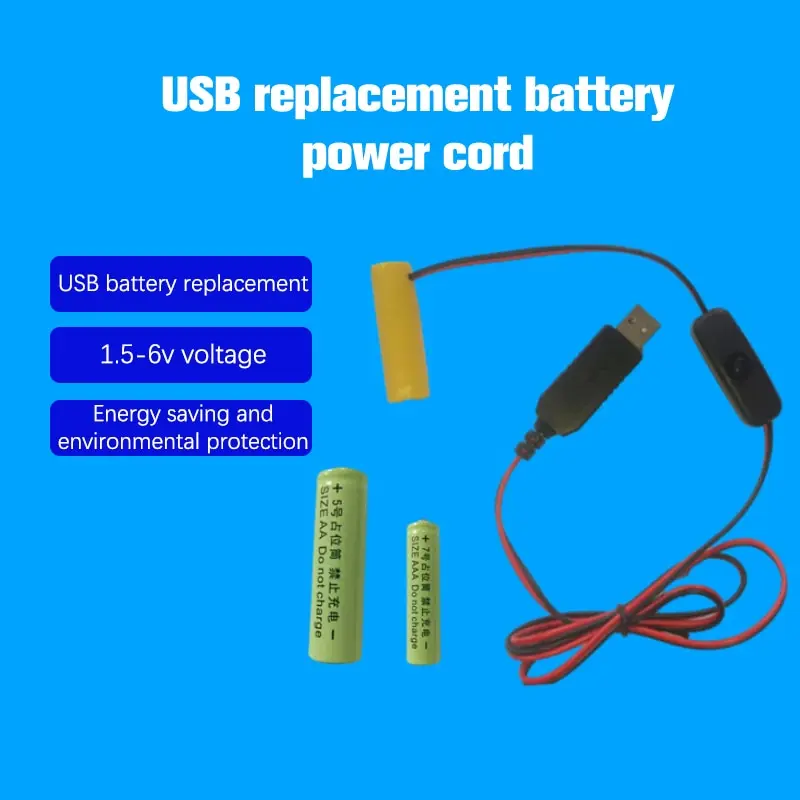 

Dummy Battery Adapter USB Power Supply Switch Cable Replace Batteries For Remotes Camera Toys LED Strip