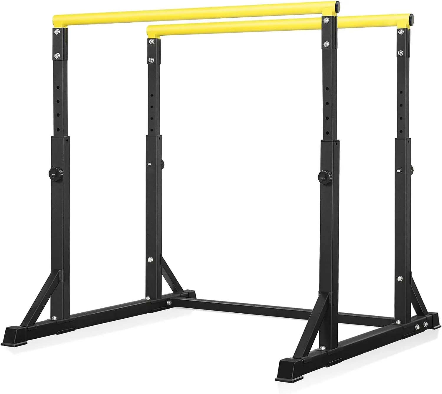 

Bar, Heavy Duty Dip Station with 7 Height Levels, 800lbs Adjustable Parallel Bars for Tricep Dips Pull-Ups L-Sits Calisthenics E