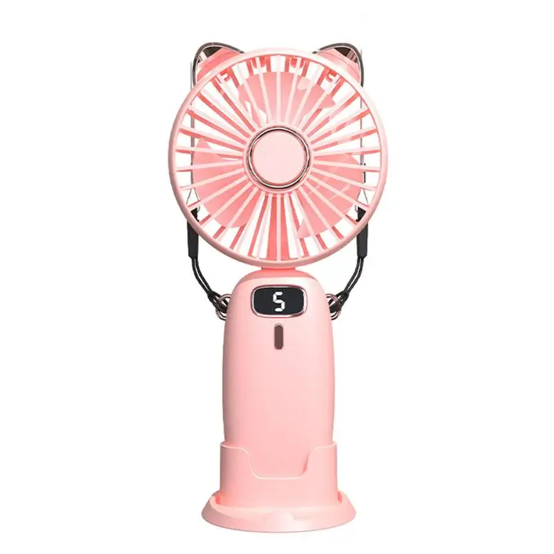 

Foldable Small Fan Mini Pocket USB Fan With Digital Display USB Rechargeable Fan Battery Operated For Working Travel Cooking