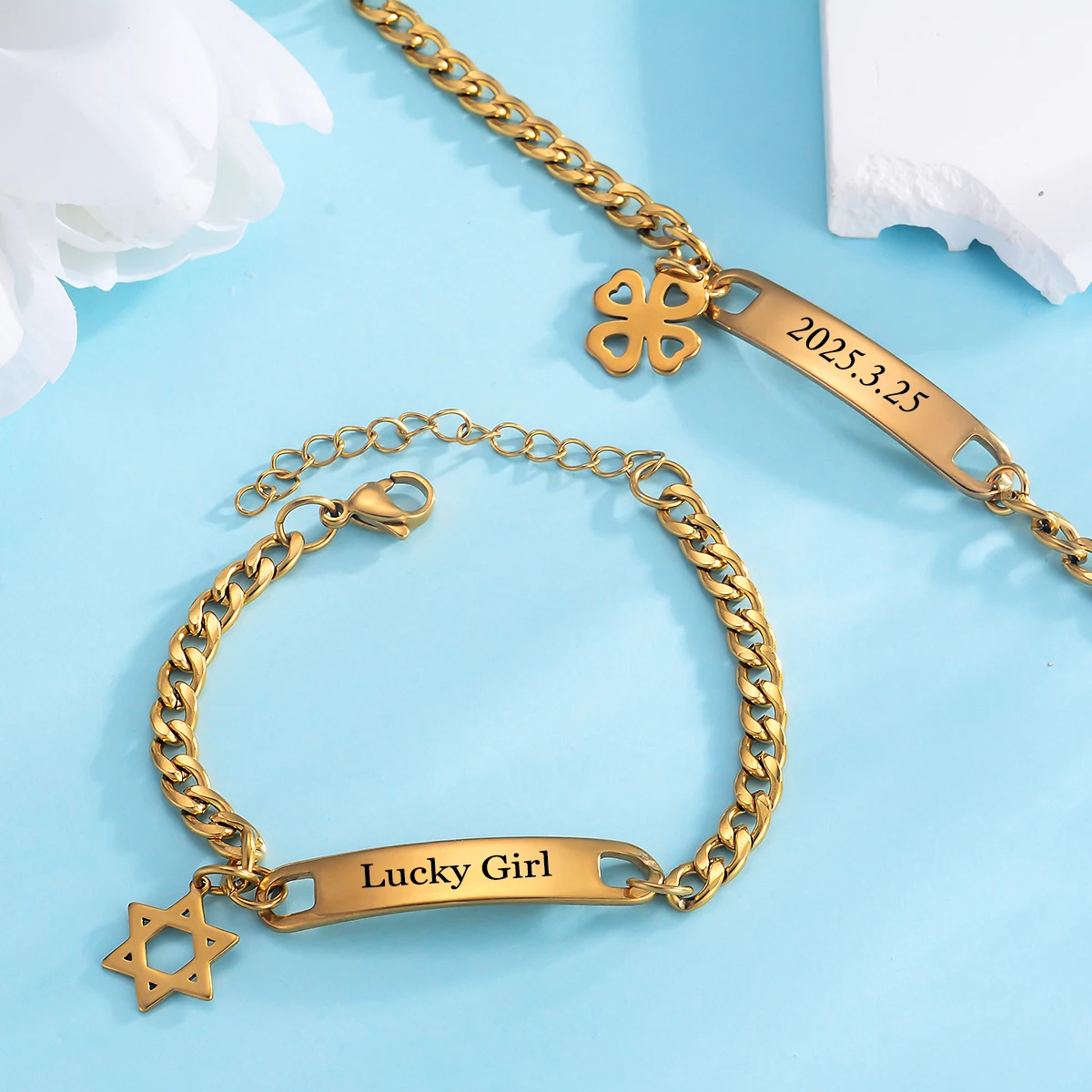 Индивидуальный индивидуальный браслет с именем и идентификатором