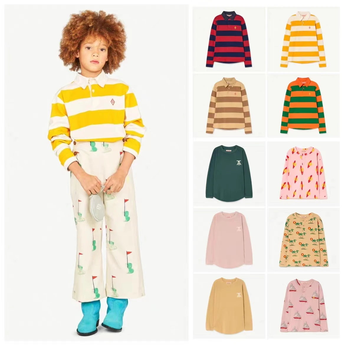 

Tops for Kids 2023 Autumn TAO New Winter Boys and Girls Thick Casual Striped Sweater Pure Cotton 2-12 Years Old Baby Clothes