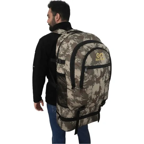 

Baggor 90 Litre Bellows Water-Proof Multi-Cavity Laptop Compartment Camper-Travel-Mountaineer Backpack