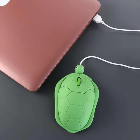throughpp проводная мышь зелёная черепаха