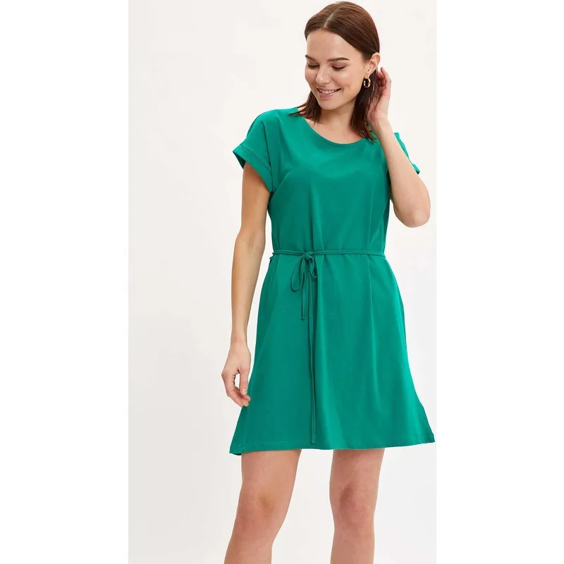 

Articulated Mount Detailed Knit Dress N7160Az20Sm Women Summer Dress Casual Long Prom Midi Maxi