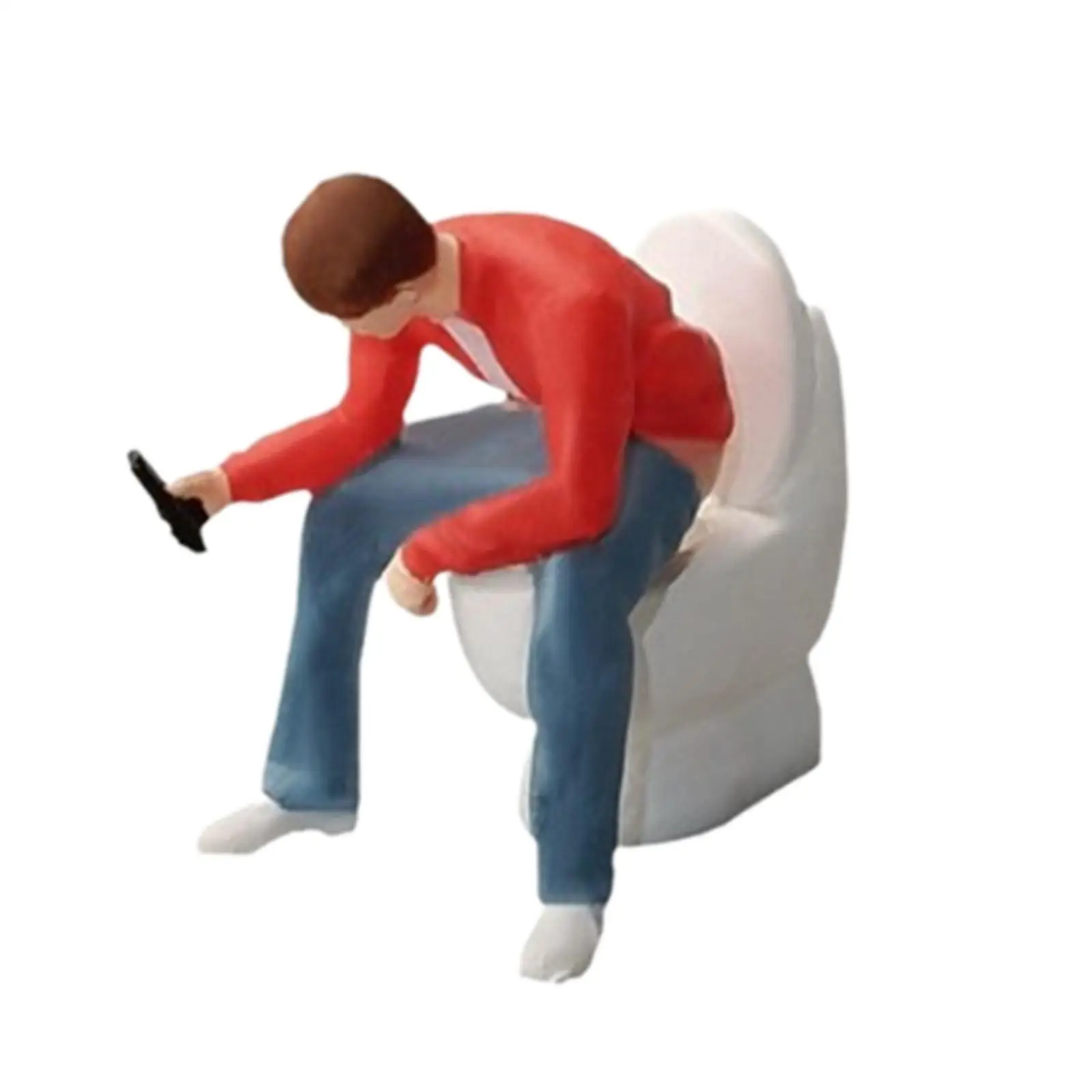 1/64 масштаб мини-туалет игровой телефон набор для ванной комнаты макета проектов