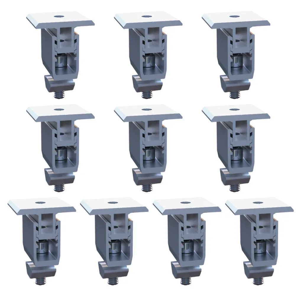 

1/4/10PC Solar Panel PV Bracket Roof Adjustable Solar Mounting Bracket For 35mm--50mm Framed Clamp Photovoltaic Accessories