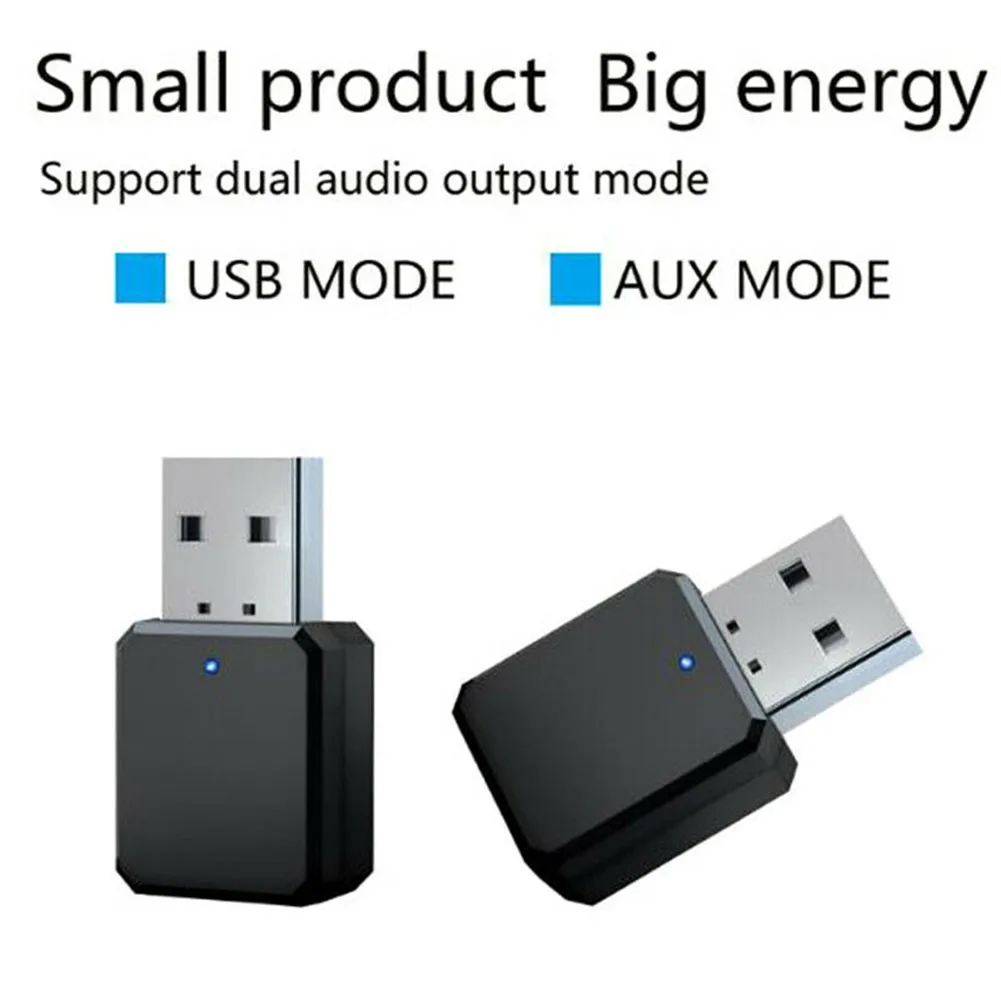 

3.5mm Bluetooth 5.1 Audio Receiver Adapter 32mm*17mm*8.5mm 5.1 AUX USB Adapt Audio Dual Output KN318 Bluetooth High-quality New