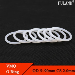 10 шт., белые силиконовые уплотнительные кольца, диаметр 2 мм, диаметр 5  90 мм