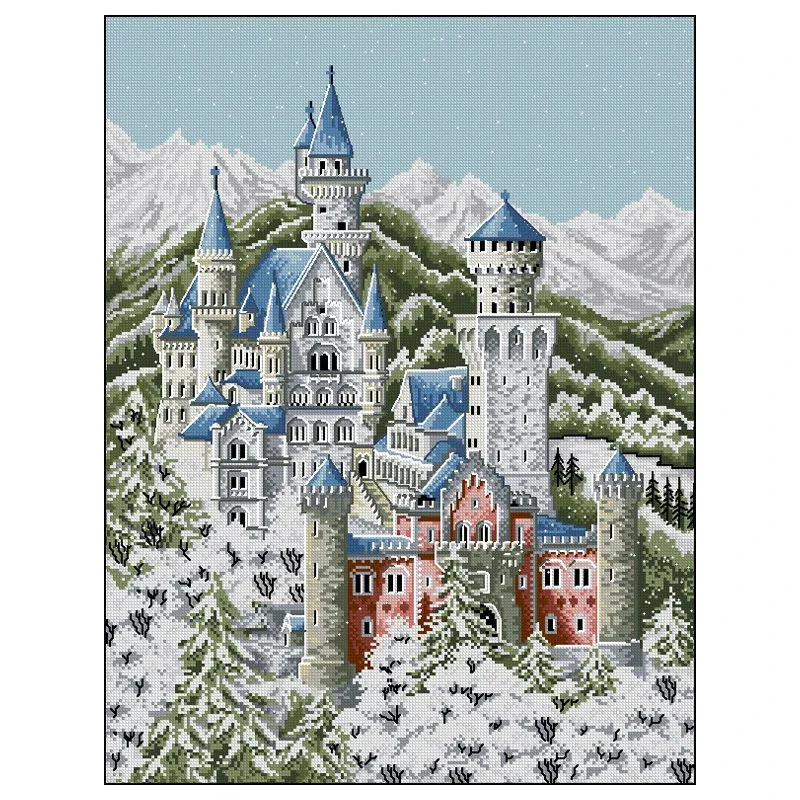 Коллекция Amishop Gold подсчитанный Набор для вышивки крестиком модель зимнего