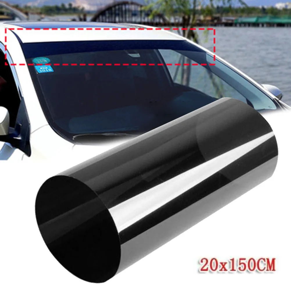 

150x20CM Gloss Black Sun Strip Universal Car Van Windscreen Sunstrip Auto Front View Sunshade Car Styling