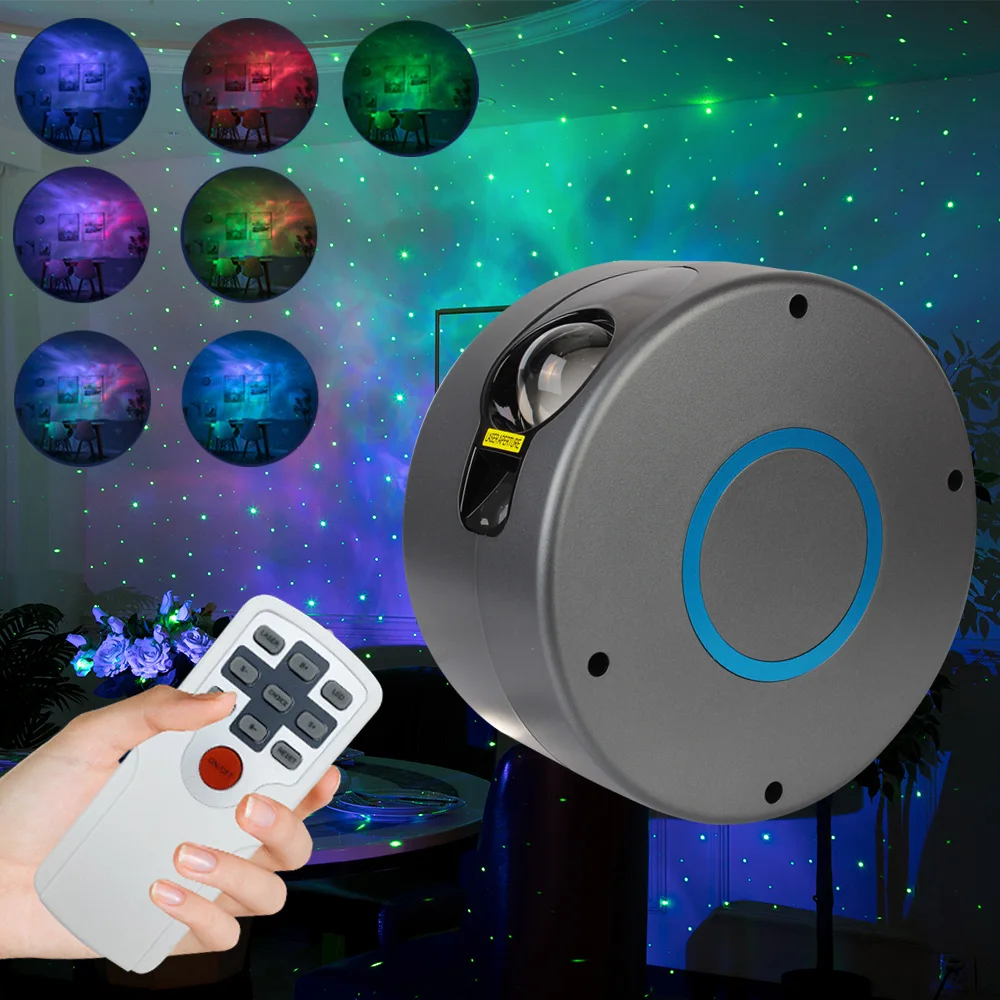 

Water Waving Night Light Star Galaxy Starry Sky Projector Atmospher Led Colorful Nebula Cloud Lamp Bedroom Beside Lamp