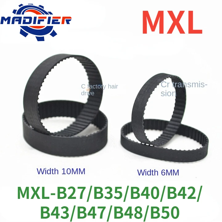 

GKTOOLS MXL Synchronous Timing belt B27MXL/B35MXL/B40MXL/B42MXL/ B43MXL/B47MXL/B48MXL/B50MXL Width 6/10mm