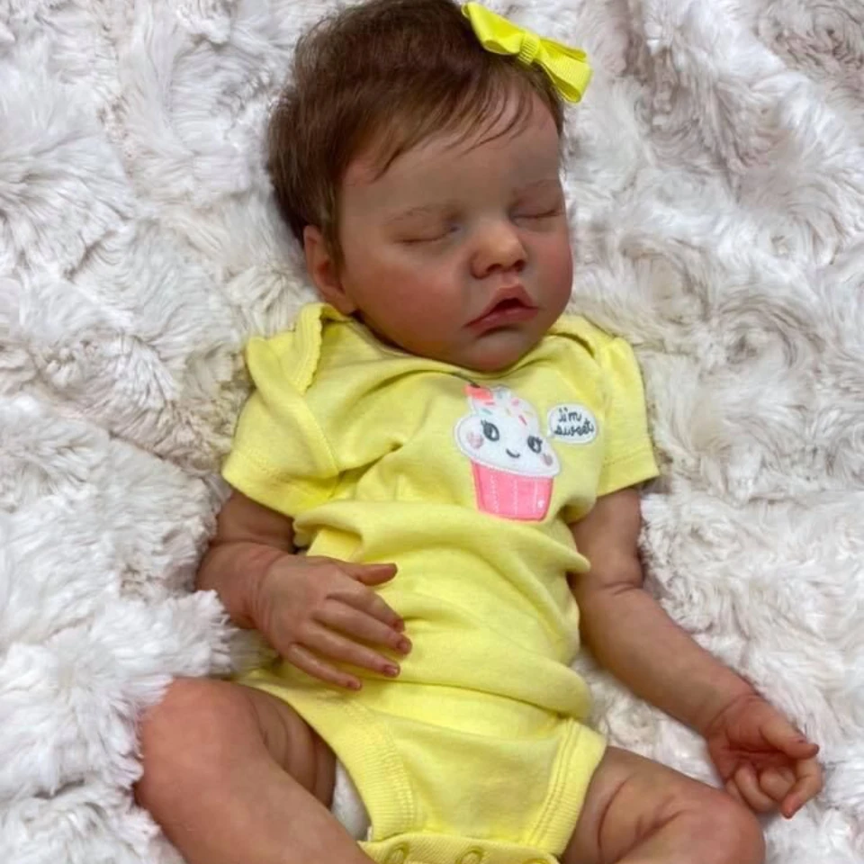 

46Cm 18" Cloth Body Simulation Baby Doll Reborn Dolls Bebe Black Skin Newborn Lifelike Real Soft Touch Cuddly Gifts for Children