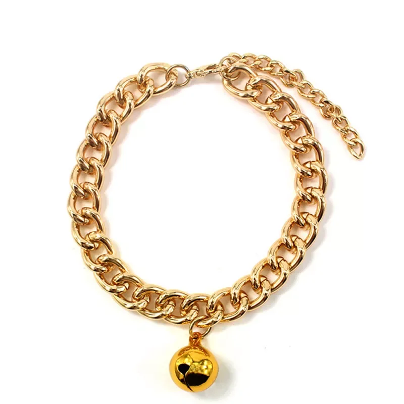 

2023NEW Pet Collar Fashion Bell Decor Aluminum Dog Cat Collar Pet Necklace Jewelry Clothing Accessories Pet Supplies