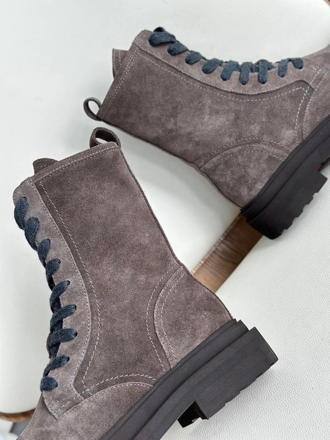 Женские осенне-зимние ботильоны кожаные ботинки с ожерельем из бисера