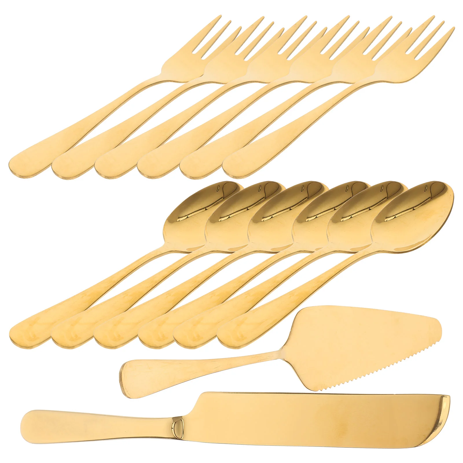 

Fork Knife Combination Pizza Kit Cake Supplies Stainless Steel Kitchen Spatula Tools Banquet Utensil Dessert