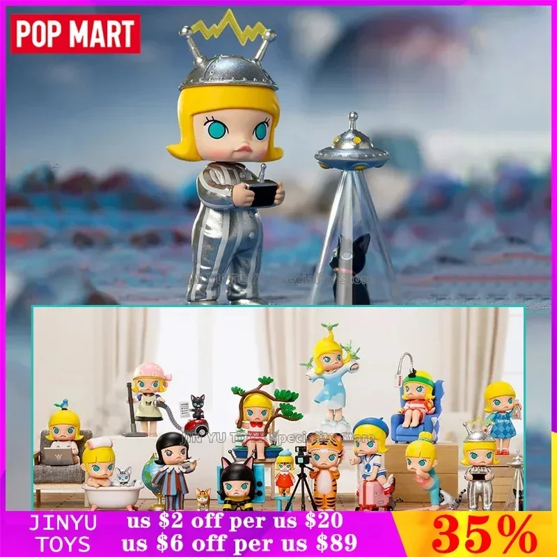 POP MART A Boring Day с Molly Series слепая коробка сумка для догадок игрушки милая