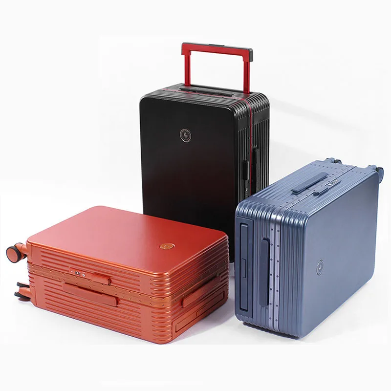 

20"24"26"28 Inch Travel Carry-on Aluminium Frame Nail Suitcase On Wheels TSA Lock Trolley Luggage Boarding Case F