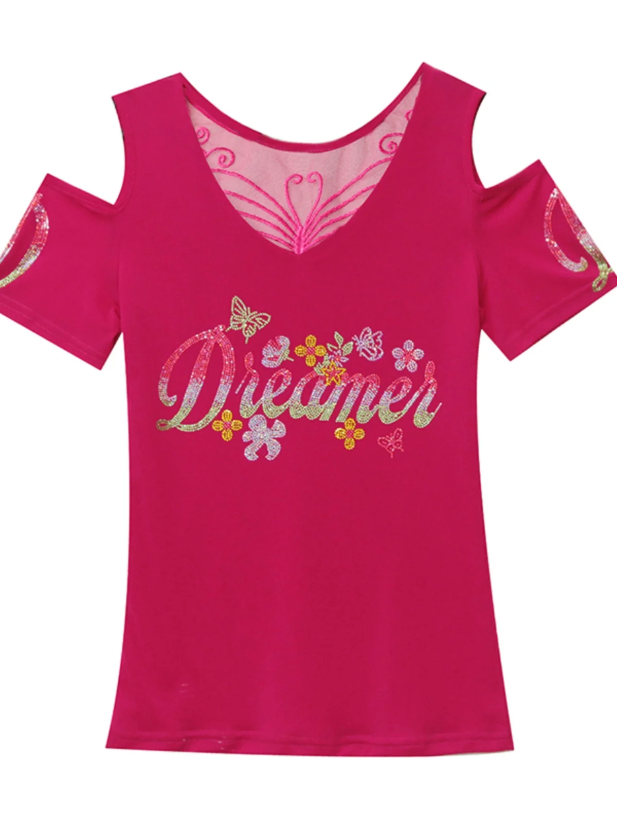 Летняя женская футболка European Goods. Женская двухслойная сетка из ледяного шелка с