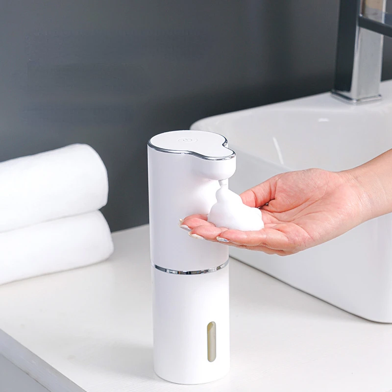 

Automatic Foam Soap Dispensers Bathroom Smart Washing Hand Machine with USB Charging White High Quality ABS Material