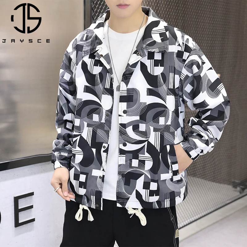 

Куртка JAYSCE Мужская в полоску, модная уличная ветровка свободного покроя для спорта и отдыха на открытом воздухе, стильная рубашка в стиле Ха...