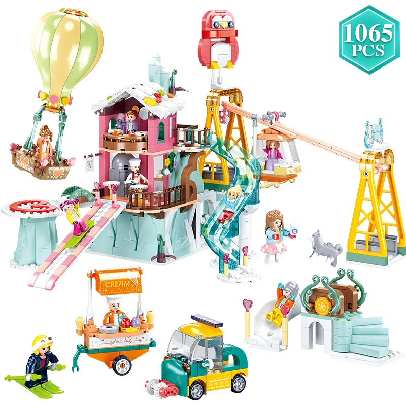 Конструктор серии Друзья идеи сделай сам Детский конструктор Снежная поездка