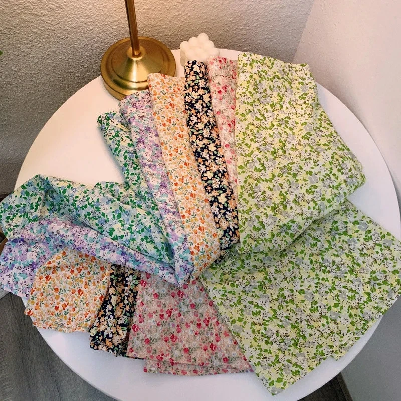 

Floral skirt women's summer Chiffon printed A-shaped skirt P3 834