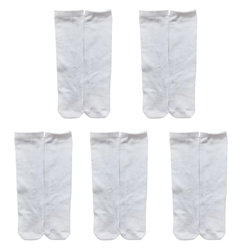 

5 Pairs Blank White Sublimation Socks Blank Socks For Sublimation Dye Sublimation Sock Multi Sizes For Teen and Adult