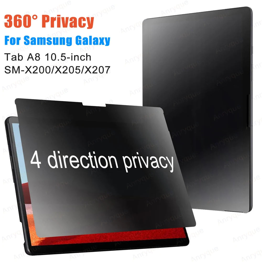 Фото 360 °   Защитная пленка для экрана Samsung Galaxy Tab A8 10,5 дюймов SM-X200/X205/X207, мягкая пленка для экрана из ПЭТ-бумаги, антишпион №1