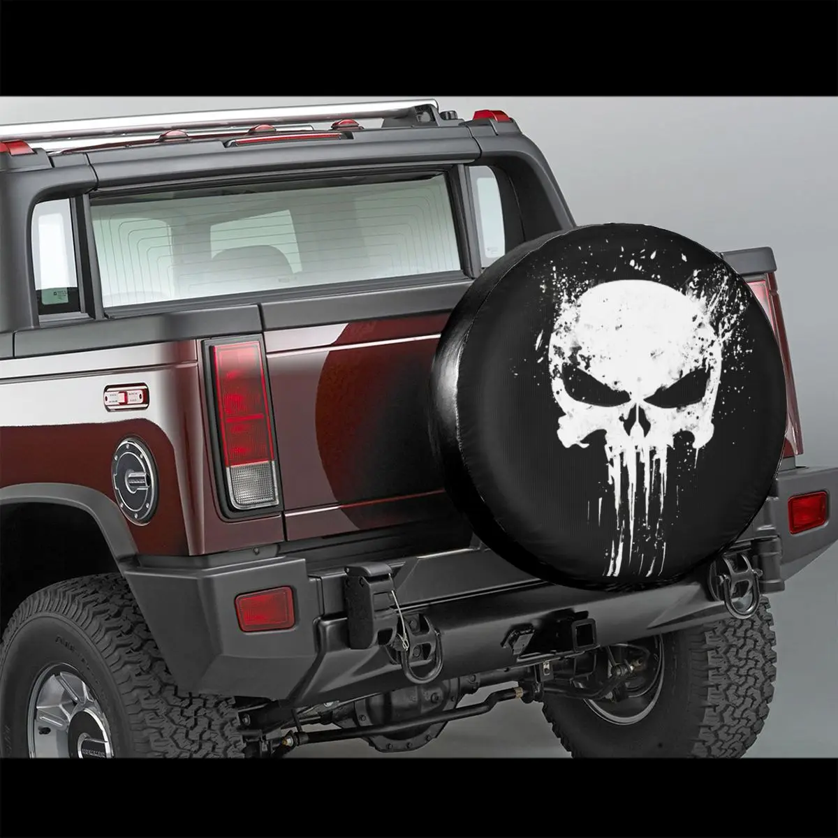 

Skull Skull Spare Tire Cover for Jeep Pajero Universal Weatherproof Dustproof Heavy Duty Metal Outdoor travel Wheel Cover