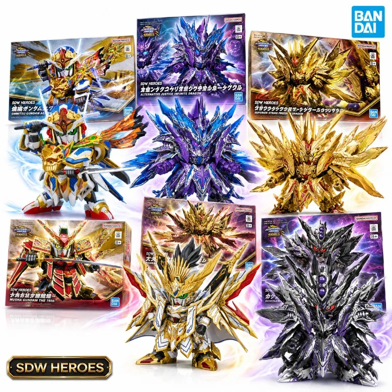 Фото Конструктор Bandai SDW Heroes SD Gundam Aerial Daishogun Musha Superior Strike Freedom Darkness Dragon: Меха-робот, сборная модель, игрушка №1
