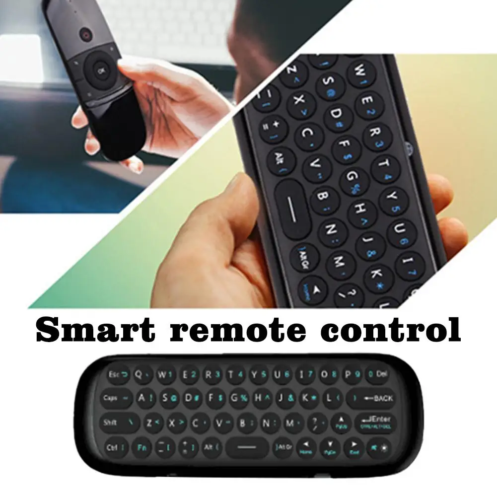 2 4 г Wechip W1 Air Mouse Беспроводная клавиатура Пульт дистанционного управления ИК-пульт