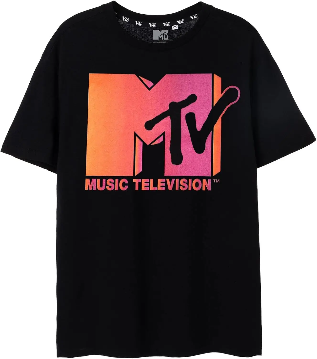 MTV Ombre черная футболка с коротким рукавом для взрослых | Направьте свою внутреннюю