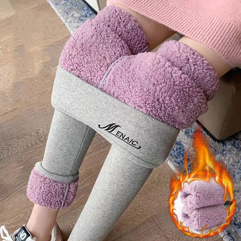 

40-80kg Winter Thick Warm Plush Leggings Women High Waist Pants Tight Fleece Trousers Woman Solid Color Casual Stretchy Leggings