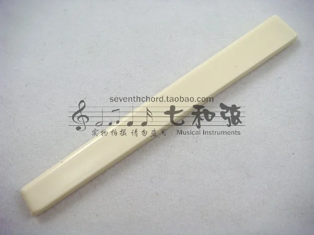 

5 Pcs White Plastic Classic Guitar String Bridge Saddle,Classic Guitar guitar parts 80 x 3 x 9.3-7.3mm