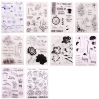 26 styles flowers animals clear stamps for diy scrapbooking card rubber stamp making album photo template crafts decor
