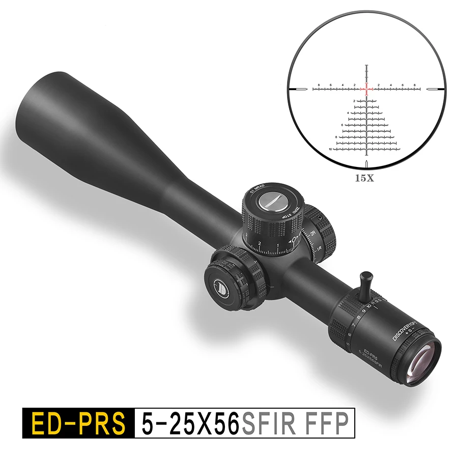 

Discovery Zero Stop Scope ED 5-25X56 Tactical Sight Illuminated High Definition Shockproof First Focal Plane FFP Imported Glass