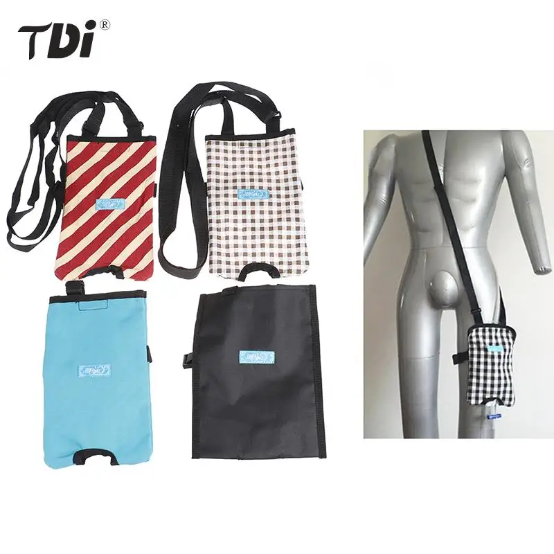 

1000ml Urinary Drainage Catheter Bag Adjustable Shoulder Strap Cover Urine Bag Blue Urine Leg Bag Cover