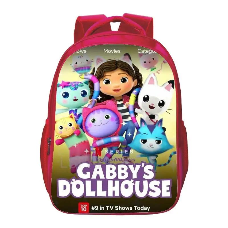 Фото Рюкзак для девочек Gabby's Doll House, школьные ранцы для детей 1-6 классов, Детские ортопедические портфели для начальной принцессы №4