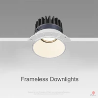led frameless downlights conceal spotlight aluminum cob high lumen cri premium quality for home commerical lighting fixture