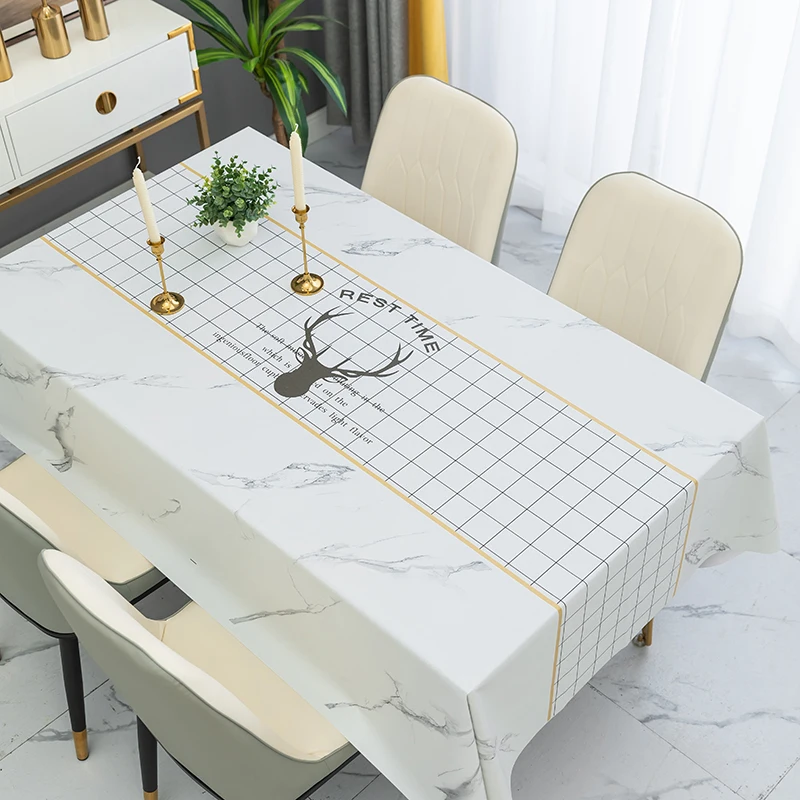 

Nordic Style Fashion Simple Tablecloth Waterproof Table Cloth Rectangular Coffee Table Table Mat Restaurant Tablecloth Manteles