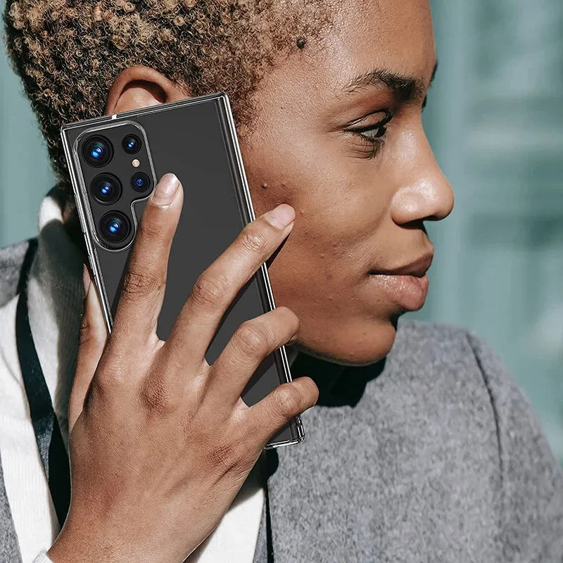 Полиция ФБР Прозрачный чехол для Samsung Galaxy S24 S23 S22 Ultra S21 S20 FE TPU Capa телефонные чехлы S10