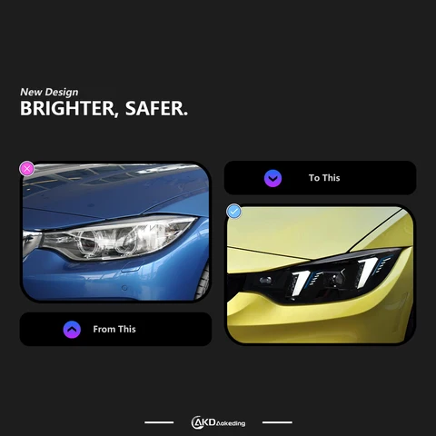 Фара для BMW 4 серии F32 F36 Светодиодные фары 2013-2019 Новые перевернутые ангельские глазки DRL Сигнальные линзы проектора Автомобильные детали