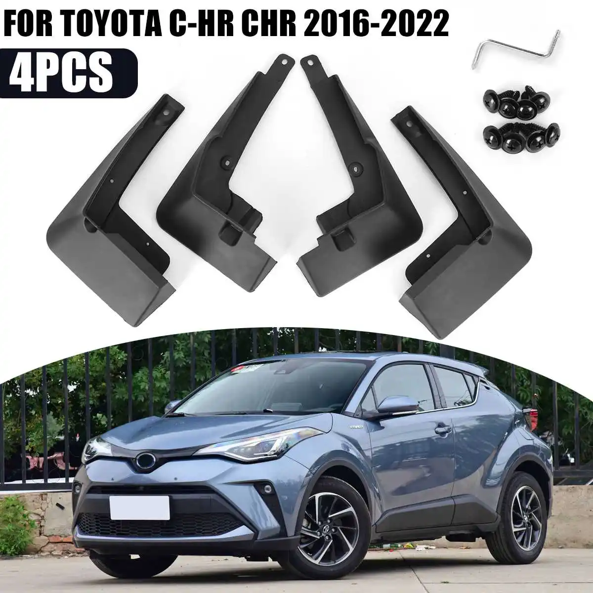 

4PCS Car Mud Flaps For Toyota C-HR CHR 2016 2017 2018 2019 2020 2021 2022 Mudguard Splash Guards Mudflaps Car Accessories