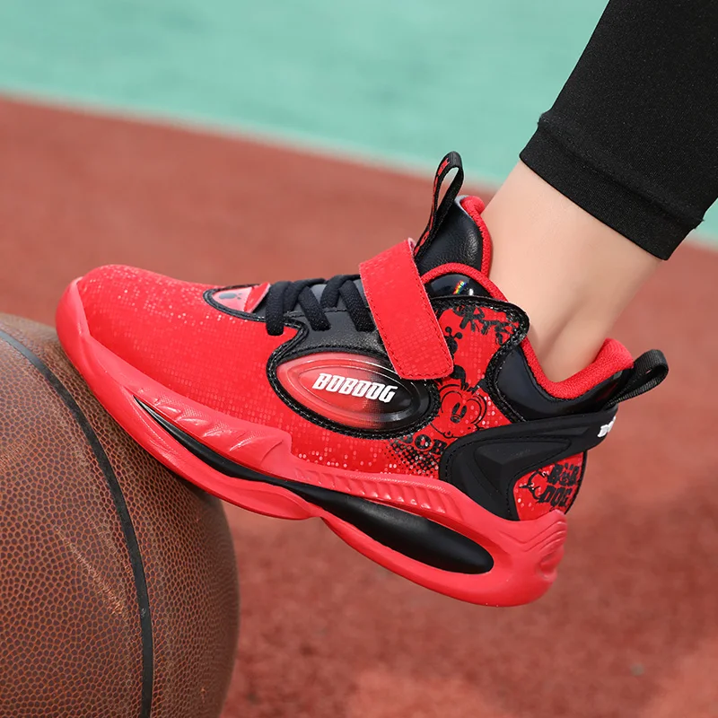 

Новинка 2022, Детские баскетбольные кроссовки, удобная Баскетбольная обувь для мальчиков, амортизирующие тренировочные кроссовки, нескользя...