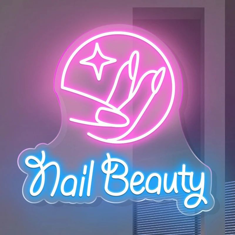 Nail Beauty Room Neon светильник Sign Decoration светодиодный Lashes Hair Brows Tattoo Lights Wall Lamp